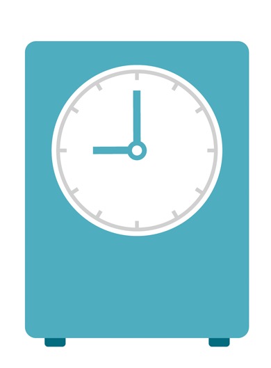 A clocking machine. the article is about procrastination and emotions.